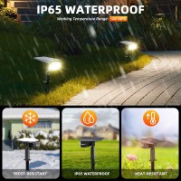 Lerekam Solar Spot Lights Outdoor Landscape Lights, 40 Leds Solar Landscape Spotlights Outdoor Waterproof Auto On/Off Solar Garden Lights, Outdoor Solar Lights For Yard Palm Trees Driveway Patio Pool