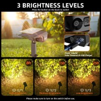 Lerekam Solar Spot Lights Outdoor Landscape Lights, 40 Leds Solar Landscape Spotlights Outdoor Waterproof Auto On/Off Solar Garden Lights, Outdoor Solar Lights For Yard Palm Trees Driveway Patio Pool