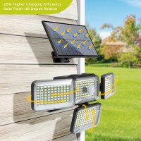 Sankaba Solar Light Outdoor,Solar Motion Sensor Light Outdoor,Waterproof Solar Security Lights Outdoor Waterproof For Patio Yard Porch Garden(2 Pack