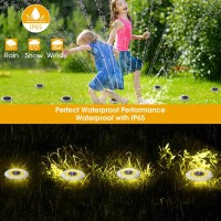 Nfesolar 16 Pack Solar Outdoor Lights 16 Leds Bright Solar Ground Lights Pathway Lights Waterproof For Pathway Garden Yard Lawn