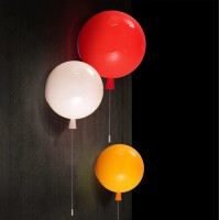 Dunmw Creative Balloon Wall Lamp Colorful Balloon Wall Lamp Kids Room Wall Lamp Decorative Bedroom Wall Light Rope Switch