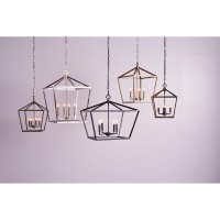 Millennium Lighting 3244-Vg | Ritner Modern Four Light Steel Pendant Chandelier ~ An Elegant But Versatile Design For Living Room, Dining Room, Hallway, Or Foyer (Medium Pendant - Vintage Gold)