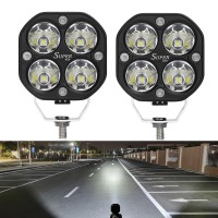 White 3-Inch 40W Led Pods Fog Light Bar Spot Driving Lamp Cube For Off-Road Truck Marine Boat Pickup Atv Utv 4X4Wd Forklift Suv Motorcycle 12V 24V Scooter Tractor Rv Motor 80W Pair Pods Lamps