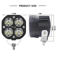 White 3-Inch 40W Led Pods Fog Light Bar Spot Driving Lamp Cube For Off-Road Truck Marine Boat Pickup Atv Utv 4X4Wd Forklift Suv Motorcycle 12V 24V Scooter Tractor Rv Motor 80W Pair Pods Lamps