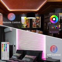 25Ft Battery Powered Led Strip Lights, Usb Operated Rgb Color Changing Led Lights Strip With Music Sync App Control Remote, Battery Operated Led Lights For Bedroom, Tv, Home And Room Decoration