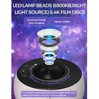 Vansmago 12 In 1 Planetarium Galaxy Star Projector For Bedroom Decor, 360 Rotating Nebula Projector Lamp, Timed Starry Night Light Projector For Kids,Home Theater, Ceiling, Room Decoration