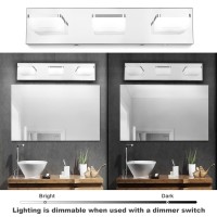 3 Colors Dimmable Bathroom Light Fixtures Over Mirror Led Chrome Vanity Lights For Bathroom Acrylic Stainless Steel 3 Light Bath