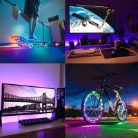 Goiehir Led Strip Lights Battery Powered 24 Keys Remote Control Light Strip For Parties Diy Indoor Decoration 656Ft2M 2 Pa