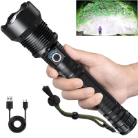 Rechargeable Flashlights 250,000 Lumens, Super Bright Led Flashlight High Lumens With Usb Cable, 5 Modes Waterproof Flashlight Powerful Flash Light For Camping Hiking