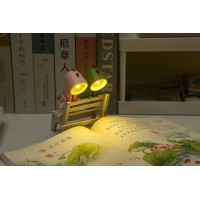 2 Pack Led Mini Table Lamp Cool Dinosaur Book Lamps, Reading Book Lamps For Home Room Computer Night Lights Eye Protections, For Night Study Travel Portable - Ld03 Green