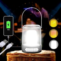 Portable Table Lanterns, 3 Modes Night Light With 200Lm Dimmable Lights, Waterproof Camping Lights For Tent Emergency Outdoor, 1500Mah Power Bank Base, Hanging Lamp