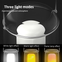 Portable Table Lanterns, 3 Modes Night Light With 200Lm Dimmable Lights, Waterproof Camping Lights For Tent Emergency Outdoor, 1500Mah Power Bank Base, Hanging Lamp