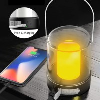 Portable Table Lanterns, 3 Modes Night Light With 200Lm Dimmable Lights, Waterproof Camping Lights For Tent Emergency Outdoor, 1500Mah Power Bank Base, Hanging Lamp