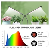 Bseah Plant Grow Light For Indoor Plants 2 Pack Full Spectrum Indoor Grow Light Auto On Off Timer 3912H