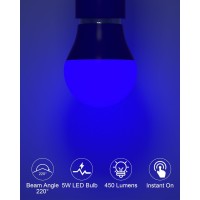 Oraluce Blue Porch Light Bulb 40 Watt Equivalenta15 Led Bulbs For Halloween Christmas Party Decoration And Lightingcolored Lig