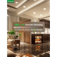 Zouzai 16 Pack Black 6 Inch Ultrathin Led Recessed Light With Junction Box 2700K3000K3500K4000K5000K Selectable Dimmable