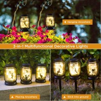 Styleonme Decor Mobile Outdoor Solar Lanterns Angel Butterfly Fairy Lights Theme Mason Jar Gifts For Mom Grandma Women Ev