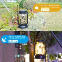 Styleonme Decor Mobile Outdoor Solar Lanterns Angel Butterfly Fairy Lights Theme Mason Jar Gifts For Mom Grandma Women Ev