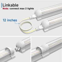 Shinestar 12Pack 8Ft Led Shop Light Fixture 72W 9000Lm 5000K Daylight Linkable T8 Tube Lights For Garage Workshop Basement