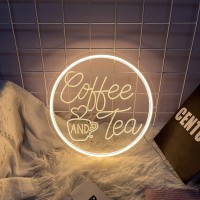 Coffee Neon Sign Coffee And Tea Neon Signs Dimmable Led Coffee Bar Hanging Wall Art Sign For Coffee Station Tea Bar Restaurants