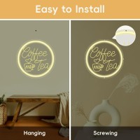 Coffee Neon Sign Coffee And Tea Neon Signs Dimmable Led Coffee Bar Hanging Wall Art Sign For Coffee Station Tea Bar Restaurants