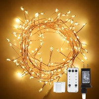 Dailyart Fairy Lights Plug In, 200 Led Fairy Lights With Remote 10Ft Fairy Lights With Timer 8 Modes Fairy Lights For Bedroom Wreath Party Window Wedding Christmas Tree Decoration,Warm White