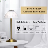 Liliful 2 Pcs Mushroom Led Portable Cordless Gold Table Lamp Touch Rechargeable Battery Desk Lamp Gold Battery Operated Lamp 3 Color Dimmable Gold Lamp Dining Desk Lamp For Bedroom Living Room