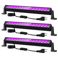 Lamvip 38W Led Black Light Bar Blacklight Bars With Plug And Switch Light Up 22X22Ft Area For Glow Party Halloween Parties Bedr