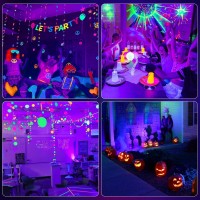 Lamvip 38W Led Black Light Bar Blacklight Bars With Plug And Switch Light Up 22X22Ft Area For Glow Party Halloween Parties Bedr