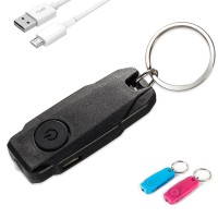 Barrysail Usb Rechargeable Keychain Light 3Pcs Mini Led Flashlight With Keyring Great Edc Tool Portable Key Ring Torch For Ou