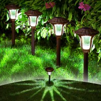 Suncket Solar Lights Outdoor Waterproof, 8 Pack Super Bright Solar Garden Lights, Solar Powered Outdoor Pathway Garden Lights, Auto On/Off Outdoor Solar Lights For Yard Landscape Pathway Lawn