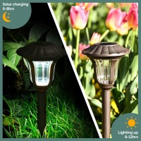 Suncket Solar Lights Outdoor Waterproof, 8 Pack Super Bright Solar Garden Lights, Solar Powered Outdoor Pathway Garden Lights, Auto On/Off Outdoor Solar Lights For Yard Landscape Pathway Lawn