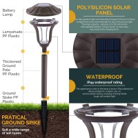 Suncket Solar Lights Outdoor Waterproof, 8 Pack Super Bright Solar Garden Lights, Solar Powered Outdoor Pathway Garden Lights, Auto On/Off Outdoor Solar Lights For Yard Landscape Pathway Lawn