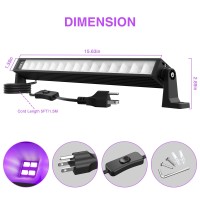 Lamvip 36W Led Black Light Bar Blacklight Bars Black Lights With Plug 5Ft Cord 60 Led Beads And Switch For Glow Party Halloween