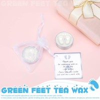 Treela 20 Sets Baby Shower Party Favors Tea Lights Candles For Guests Cute Baby Feet Shaped Burning Thank You Tags Return Gifts