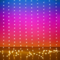 Kepstars Led Curtain Lights 98Ft X 98Ft 300 Led Color Changing String Fairy Lights Curtain Smart App Control Music Voice S