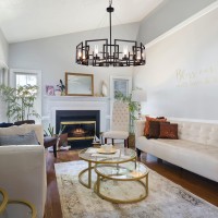 Tochic Black Farmhouse Chandelier 36