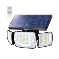 Intelamp Solar Security Lights Motion Sensor Led Solar Lights Outdoor 6000Mah 1200Ml Solar Powered Flood Lights Outside Ip65 Wat