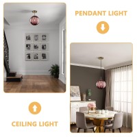 Kco Lighting Modern Large 1-Light Globe Pendant Lighting Vintage Gold Single Pendant Light Round Glass Pendant Light Industrial Kitchen Island Lighting Dining Room Light Fixture (Burgundy-9.8