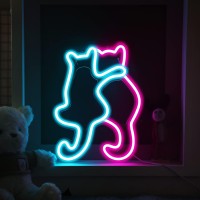 Kathfly Cat Neon Signs Lights Decor Dog Neon Light Animal Usb Operated Decorative Led Neon Light Sign For Room Wall Table For Ch