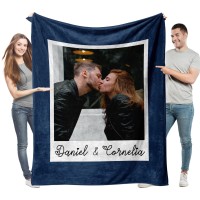 Easycosy Personalized Photo Blankets For Wife, Custom Blanket As Annniversay Couple Gifts, To My Wife Picture Gift From Husband 60X80