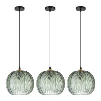 Pombconw Pendant Light Fixtures,Pendant Lights With Green Glass Lampshade Kitchen Island Hanging Light Dining Room 25Cm