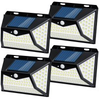 Arperles Solar Outdoor Lights, Wireless Motion Sensor Outdoor Lights, Ip65 Solar Lights Outdoor Waterproof With 270 Wide Angle & 3 Modes For Front Door, Yard, Garage, Deck (118 Leds/4 Packs)