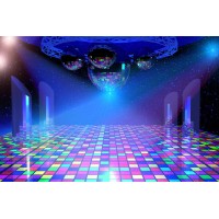 Beleco 15X10Ft Fabric Disco Party Backdrop Vintage 70S 80S 90S Disco Ball Stage Backdrop Night Club Neon Music Birthday Backdrop