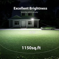 Onforu 2 Pack 65W Led Motion Sensor Outdoor Lights 6500Lm 6500K Ip65 Waterproof Security Lights Motion Outdoor Flood Lights Fix