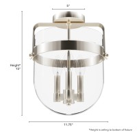 Hunter - Karloff 3-Light Alturas Gold, Medium Size Flush Mount Light, Dimmable, Casual Style, Urn Shaped, For Bedrooms, Kitchens, Dining, Living Rooms - 19837