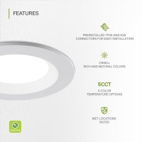 Asd Retrofit Led Recessed Lighting 4 Inch 9W 700 Lm Wet Rated Dimmable Ceiling Led Downlights 2700K5000K Adjustable Cri90 W