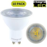 Integral Led 3.6W Led Gu10 Lamps Bulbs Par16 Non-Dimmable Indoor Lighting: 10 Packs (4000K / Cool White)