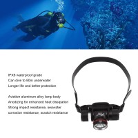 Focket Scuba Diving Headlamp, 80M Underwater Ipx8 Waterproof Safety Light 1500Lm Dive Light Led Head Flashlight, 5 Modes Super Bright Diver Head Lamp For Snorkeling, Caving