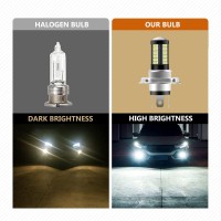 Yonput 2 PcS H4 LED Fog Lights Bulb 6500K Xenon White 2800 Lumens Super Bright 5730 33SMD chips LED Running Lights DRL Bulbs Replacement for cars Trucks SUVs Vans